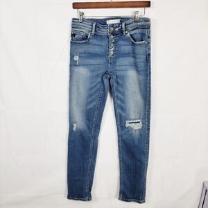 Women's Size 9/29 Kancan Blue Distressed Jeans